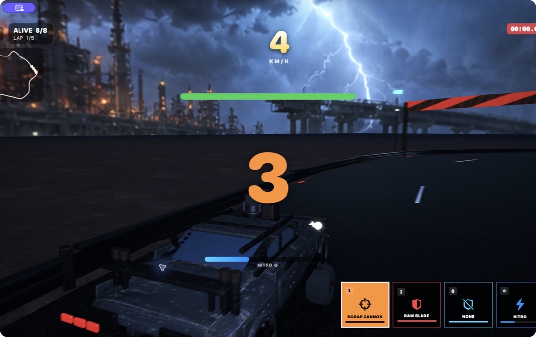 Boom Racer — Undercity deluge lightning grid