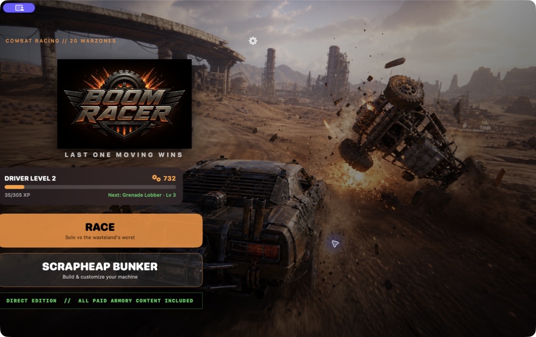 Boom Racer — Driver level two progression