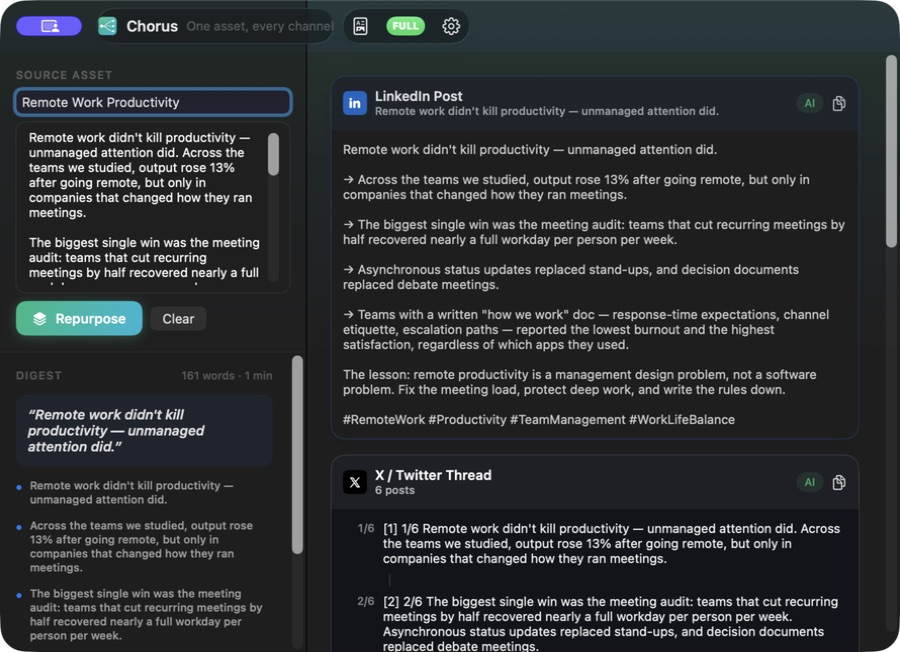 Chorus — Source digest linkedin
