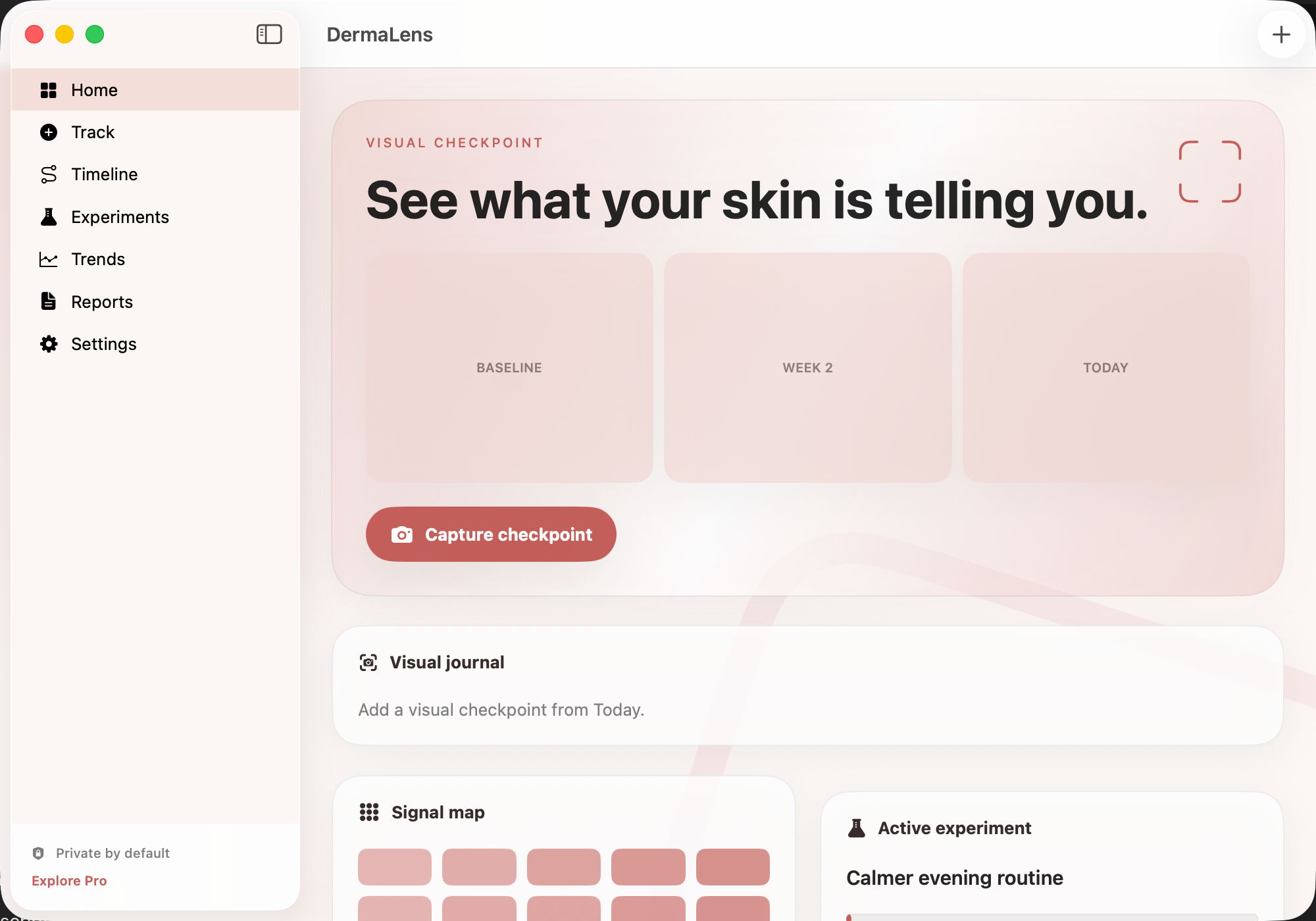 DermaLens — Visual skin journal app store reference