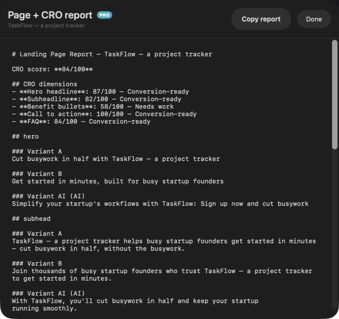 Foldline — Full cro report