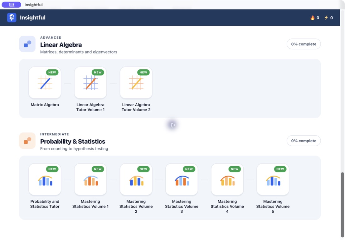 Insightful — Advanced math paths