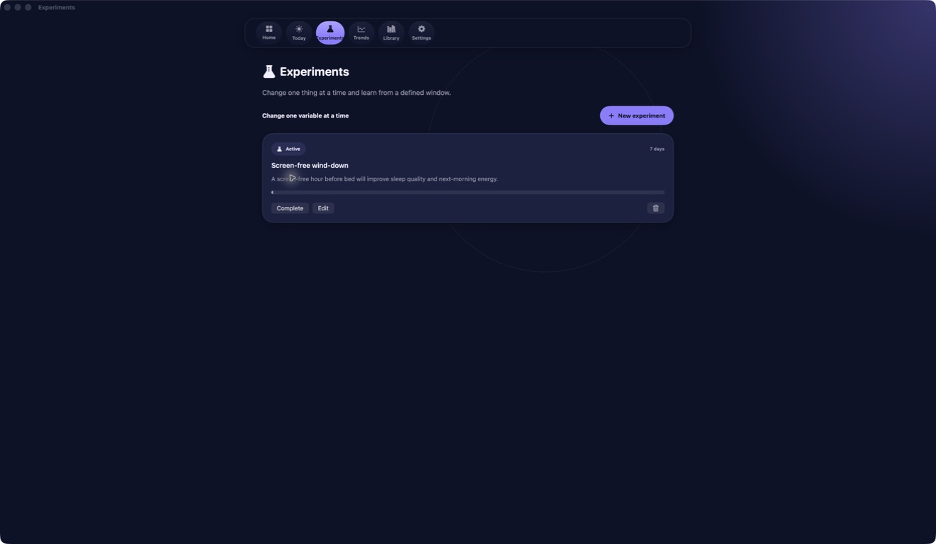 LumaRest — Sleep experiment planner