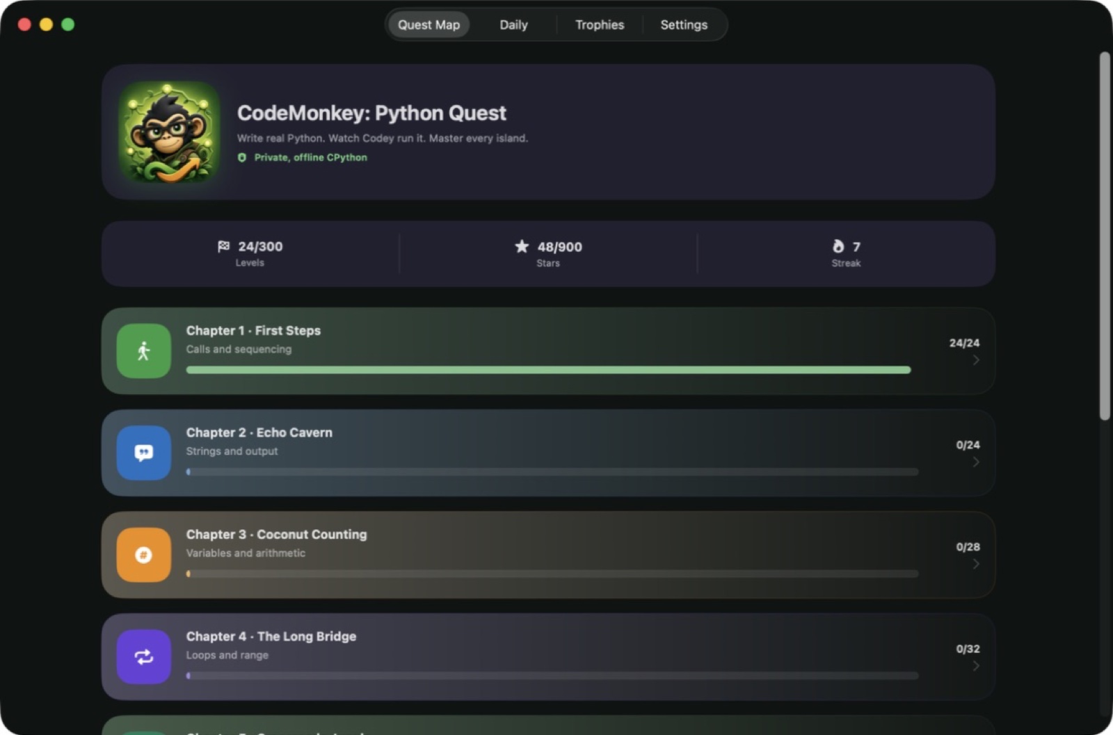 CodeMonkey: Python Quest — Capture