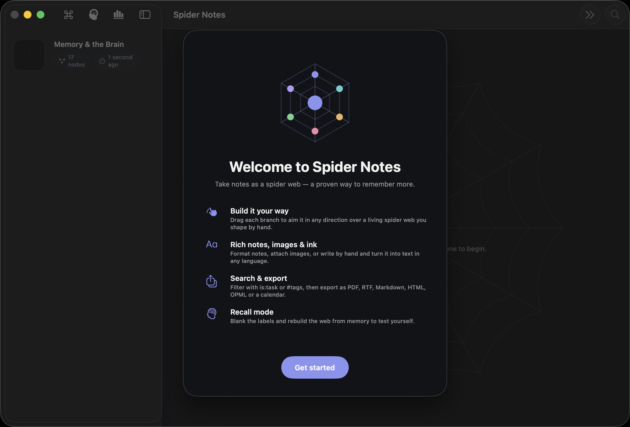 Spider Notes — Main
