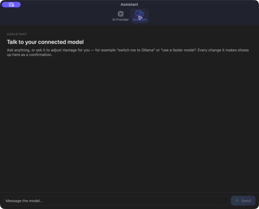 Vantage Competitor Intel — AI assistant settings